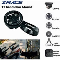 ZRACE TT Handlebar Computer Mount Out Front Holder for iGPSPORT Garmin Bryton GoPro CATEYE Camera - Black