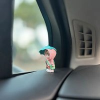 Cute Raincoat Umbrella Boy Girl Doll Small Ornament Desktop Decoration Doll Accessories Gift Children's Toys Micro Landscap