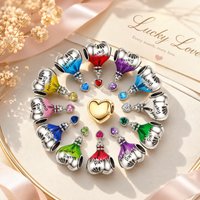 Charms 925 Sterling Silver Monthly Hot Air Balloon Series Pendant Bead Fit Bracelet Necklace DIY Women's Birthday Jewelry Gift