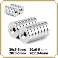 20x10-6mm Strong Cylinder Rare Earth Countersunk Neodymium Magnet 20x5-5 Round Neodymium Magnetic Magnets 20*10-6 20x8-5 20x6-5