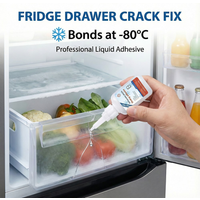 1~4Pcs Refrigerator Repair Glue -80℃ Low Temperature Resistant Instant Strong Adhesive for Fridge Drawers Freezer Plastic Repair