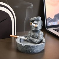 Creative Personality Funny Moai Stone Ashtray Home Living Room Desktop Light Luxury High-end Sense Ashtray Decoration Ornament