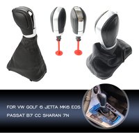 DSG Automatic Car Gear Shift Knob Head Stick Lever Shifter For VW Golf 6 Jetta MK6 EOS Passat B7 CC Sharan 7N For Seat Leather