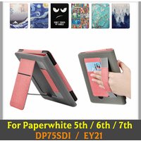 PU Leather Stand Case For Kindle Paperwhite 7th 6th 5th Generation 6'' Case with Hand Strap DP75SDI EY21 KPW321 Ebook Cover