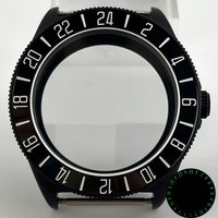 40mm FX-Diving PVD Black Watch Case Luminous Bezel Sapphire Glass Fit NH35 36 ETA2824 PT5000 Movement Tactics Frog Watch Parts