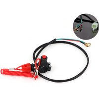 AliExpress NONE Emergency Engine Kill Switch with Safety Tether Lanyard - For 50cc-125cc Mini Dirt Bike, ATV, Quad & Go Kart (Ignition Stop Key)
