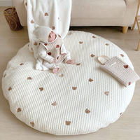 Korean New Baby Circular Crawling Mat Removable and Washable Floor Mat Beautifully Embroidered Children's Tent Carpet New