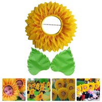 1set New Sunflower Head Set Children Dance Show Face Sunflower Games Opening Ceremony Entrance Props Sun Face Set Cosplay