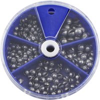 1suit (There are 205pcs ) Round Opening Lead Pendant Set Sinkers Fishing Jig Rig Accessories Detachable Sinker Fishing Tackle