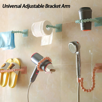 Multi-function Universal Adjustable Shower Head Holder Bathroom No-Drill Storage Rack Hair Dryer Slippers Tissue Holder