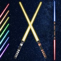 Retractable Lightsaber Colorful Glowing Sword Toys LED Light Sword Laser Sword Decompression Toy Kids Adult Cosplay Battle Toys