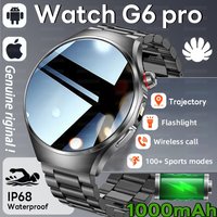 2026 New 1000mAh Smart Watch Men 1.53-inch HD Display IP68 Waterproof Bluetooth Call LED Flashlight Smartwatch For Android & iOS