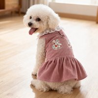 Princess Style Little Dog Cat Clothes, Teddy Bear, Pomeranian Special Cute Chest and Back Dress