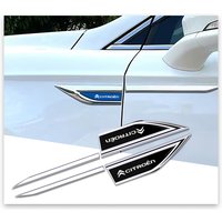 2PCS Car Stickers Badge Metal 3D Decorative Blade Style For Citroen C4 C3 C2 C1 C5 DS3 Berlingo Xsara Grand Picasso headrest