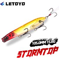 LETOYO Pencil Lure Hard Baits 105mm 15.6g Fishing Topwater Popper Wobbler Floating Lure Pencil Surface Artificial Bait