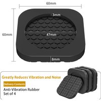 4PCS Universal Anti-Vibration Rubber Feet Pads Non-Slip Silent Damper Mat for Washing Machine Refrigerator Furniture