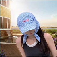 AliExpress NONE Niche design fashionable protective turban hat plaid bag headshoe summer mountaineering and cycling work sun hat