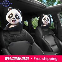 2Pcs Universal Car Seat Cover Breathable Santa Claus Car Headrest Cover Elastic Dust-proof Car Seat Headrest