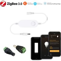 Mini Zigbee 3.0 Led Smart Dimmer Controller DC12V-24V 5050 2835 COB Single Color Voice Work with Alexa Google Home Smart things
