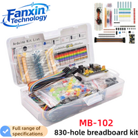Electronic Components Electrolytic Capacitor Resistor led 830 Hole Breadboard Kit MB-102 for UNO R Component Pack Beginner Star