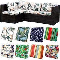2/4/6/8PCS Tropical Printed Outdoor Sofa Cushion Covers Elastic Bottom Washable Protector for Garden Patio Balcony Furniture