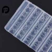 1PC 3D Bowknot Silicone Nail Mold Mixed Sized Shaped Bow Soft Stamping Plates Kawaii Ballet Bow DIY Manicure Art Mould Tools