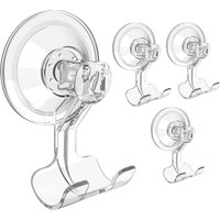 2 Suction Cup Hooks Detachable Reusable Shower Shaver Hooks Waterproof Strong Vacuum Suction Cup Hooks Storage Holder Hanger