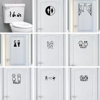 1 pc pretty toilet or WC Nursery Wall Stickers Vinyl Art Decals For bedroom bathroom washroom Home Decor Art Decor Wallpaper