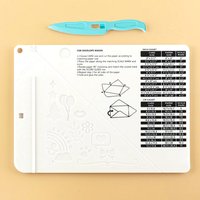 Multi-Purpose Scoring Board with Measuring Grid Envelope Maker Board Handmade Craft Embossed Lines DIY Supplies Paper Cutter