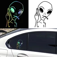 10.2*15CM Funny Personalized Fashion Alien Personality Ufo Car Sticker Vinyl Decal Car Windows Decor