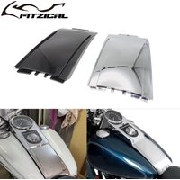 Motorcycle Black/Chrome Lower Dash Panel Extension Plate Tank For Harley Softail Fat Boy Heritage FLSTN Night Train 2000-2017