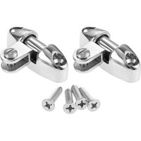 2pcs Stainless Steel Marine Grade 180 Degree Adjustable Bimini Top Hardware Swivel Side Mount Quick Release Hinge with Screws