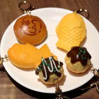 Simulated Food Pendant Pvc Octopus Balls Taiyaki Model Keychains Dorayaki Car Key Chain Pendant Jewelry Christmas Gift