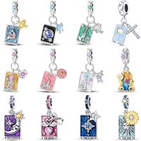 Tarot 925 Sterling Silver King Queen Sword Justice Scepter Vitality Charms Beads 3mm DIY Fine Jewelry Making