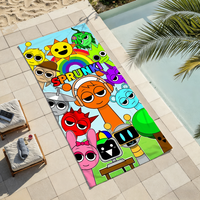 Game S-Sprunki I-Incredibox Towel For Swim Yoga Gym Quick Drying Soft and skin-friendly Beach Towels All-Season
