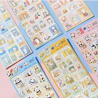 Korean Import Nekoni Stamp Style Animals Cat Panda Shiba Decorative Stationery Stickers Scrapbooking DIY Diary School Supplies