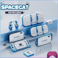 Biji Bitech Switch 2 Protective Case Space Cat Controller Cover Soft Shell OLED Silicone Storage Bag for Nintendo Switch OLED