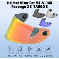 Helmet visor for MT-V-14B Revenge 2 S Targo S Replacement lens Shield Glasses UV CUT Windshield Full Face Helmet Accessories