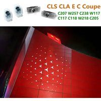 2pc Led Car Door Projector Light For Mercedes Benz CLS CLA E C Coupe C207 W257 C238 C117 W117 C118 W218 C205 2010 2015 2017 2019