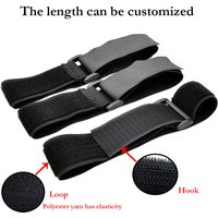 5pcs Customizable Highly Elastic Reverse Buckle Nylon Elastic Band Hook Loop Cable Ties Straps Sticky Fastener Tape