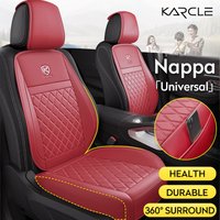 Nappa Leather Car Seat Cover Surround Bottom Car Seat Cover Full Set Durable Car Seat Protection Cushion Pad Car Accessories