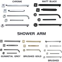Black G1/2 Ceiling & Wall Mounted Shower Arm Free Shipping Stainless Steel Shower Head Holder Gold Shower Fixed Pipe for Shower