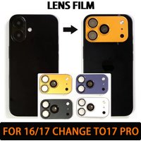 Film de protection d'objectif pour iPhone 16/17, modification pour 17 Pro, film protecteur d'appareil photo en métal, verre trempé et compatible avec coque magnétique MagSafe