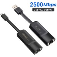 2500Mbps Ethernet Adapter 2.5G USB 3.0 Type C to RJ45 Network Card Wired Ethernet Gigabit Adapter Lan Card Hub for MacBook iPad