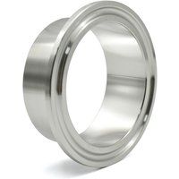12.7-108mm 0.5 "0.75" 1 "2" 3 "4" SS304 Stainless Steel Sanitary Clamp Joint Quick Connect Flange Chuck End Welded Pipe Fitting