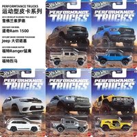 Hot Wheels Diecast Alloy Car Model Gdg44 Silver Series Performance Off Road Truck Chevrolet Ford Dodge Jeep Collectible Vehicle