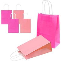 6/12/16/24pcs Paper Shopping Bag with Handles Kraft Paper Party Favors Gifts Bags for Birthday Wedding Gift Storage Bag TMZ