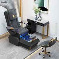 Luxury Black PU Leather Massage Pedicure Chair for Nail Salon and Beauty Spa