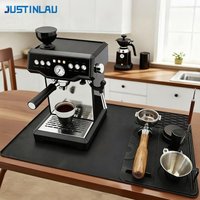 JUSTINLAU Three-in-One Silicone Coffee Machine Pad Anti-Slip Coffee Maker Mat Drain Mat Removable Coffee Tools Storage Mat