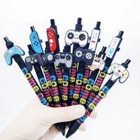 6/12/24 PCS game console handle theme ballpoint pen, suitable for office, study, school writing press neutral pen.